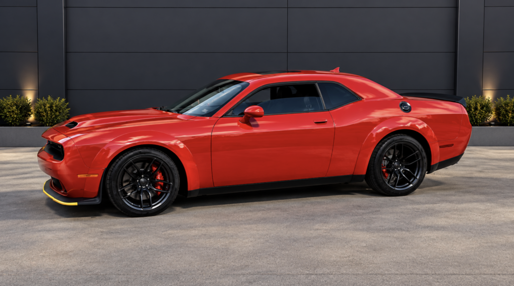 After view 1 of Red Dodge Charger detailing job in Alexandria, VA